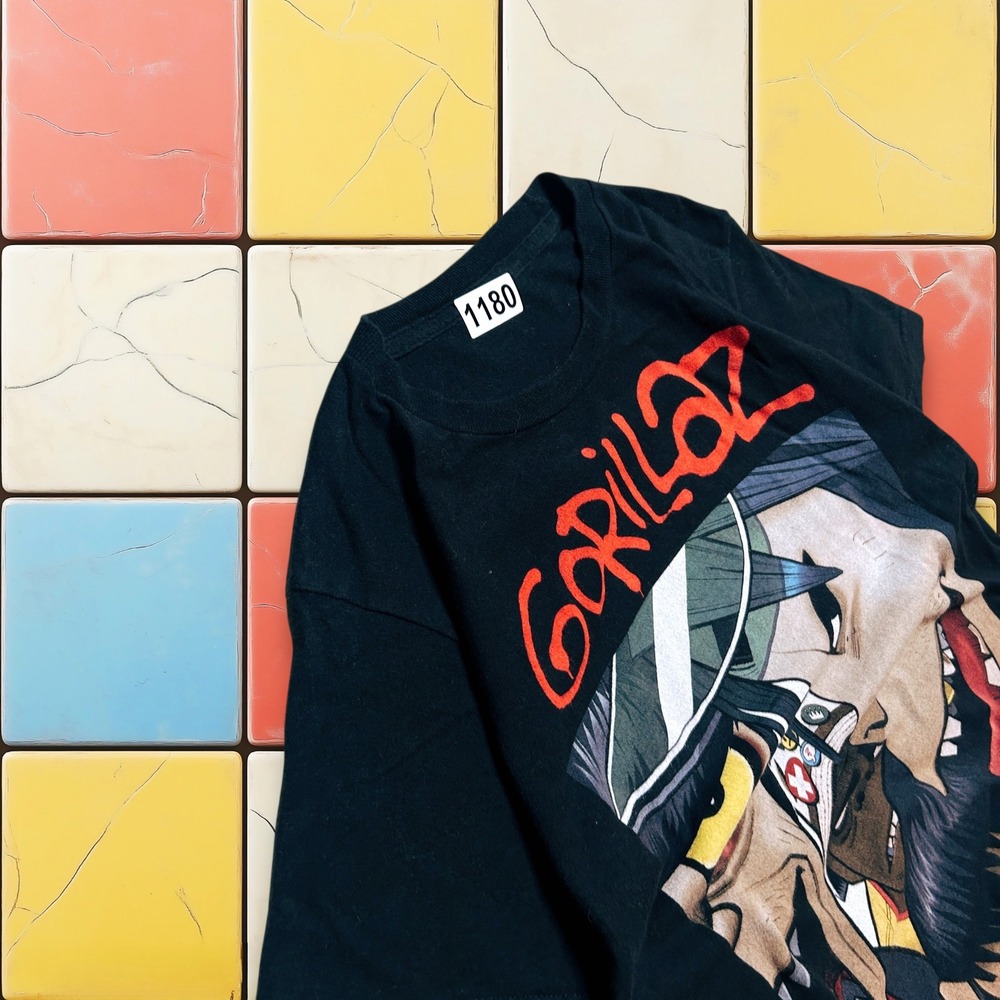 Vintage Y2K Gorillaz Band Tee Mens Black Small  Concert Tour Promo‎ Music Shirt - Picture 11 of 11